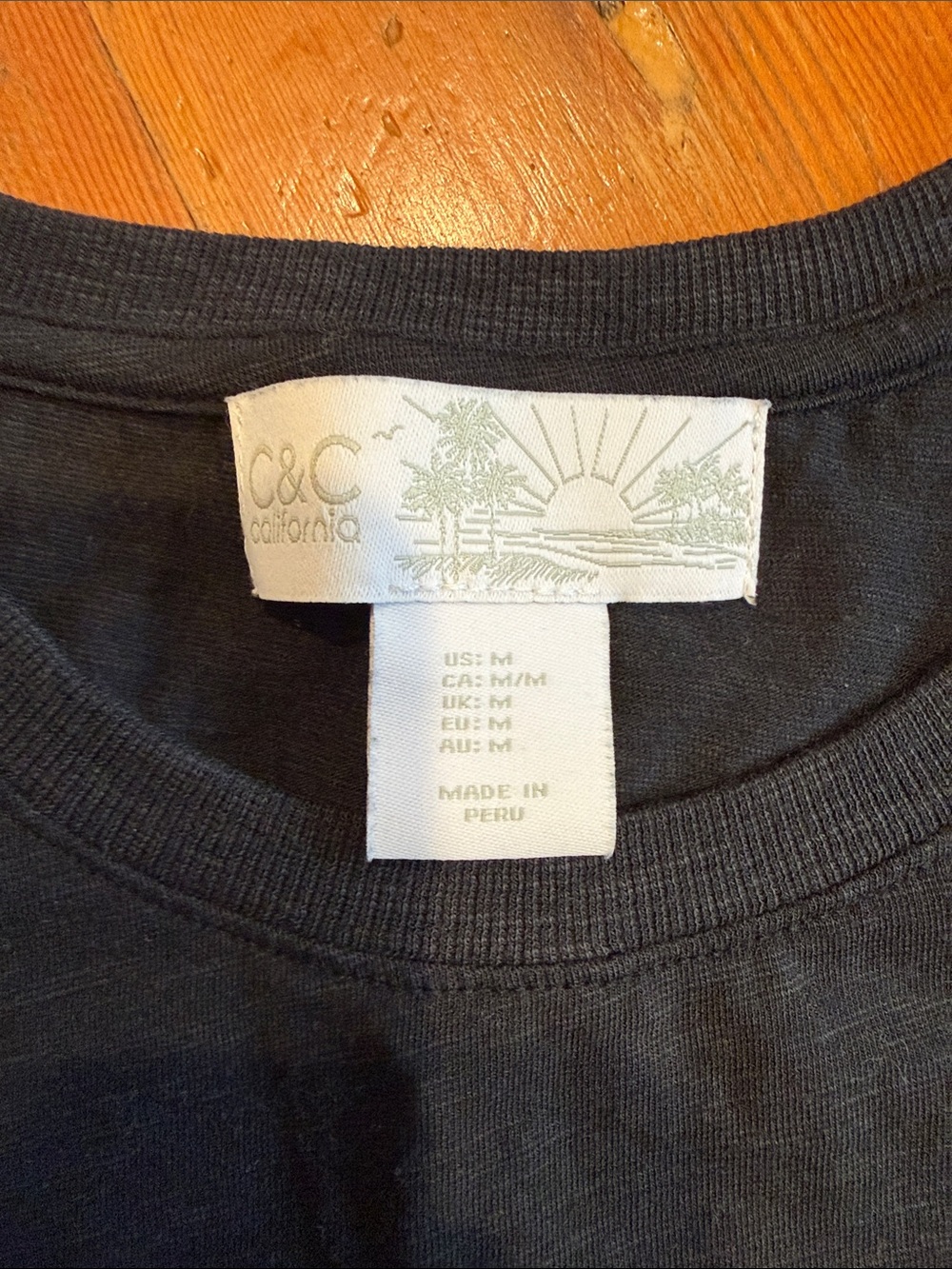 C&C California Charcoal Black Crewneck Tee - Picture 2 of 6